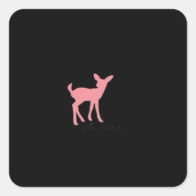 Oh Deer Retro Classic Style  Square Sticker (Front)