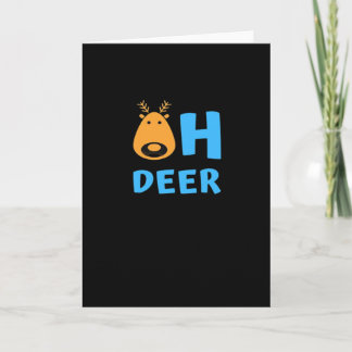 Oh Deer Retro Holiday Vibe Card