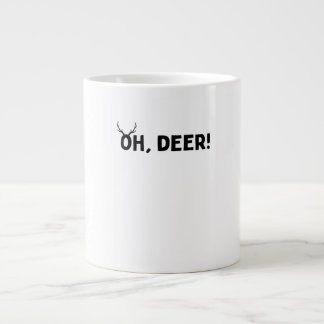 Oh Deer Simple Aesthetic Large Coffee Mug