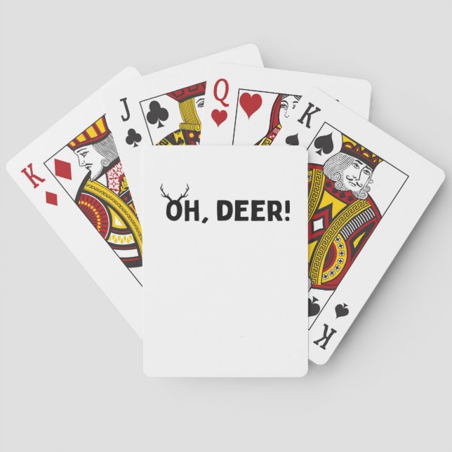 Oh Deer Simple Aesthetic  Playing Cards (Back)