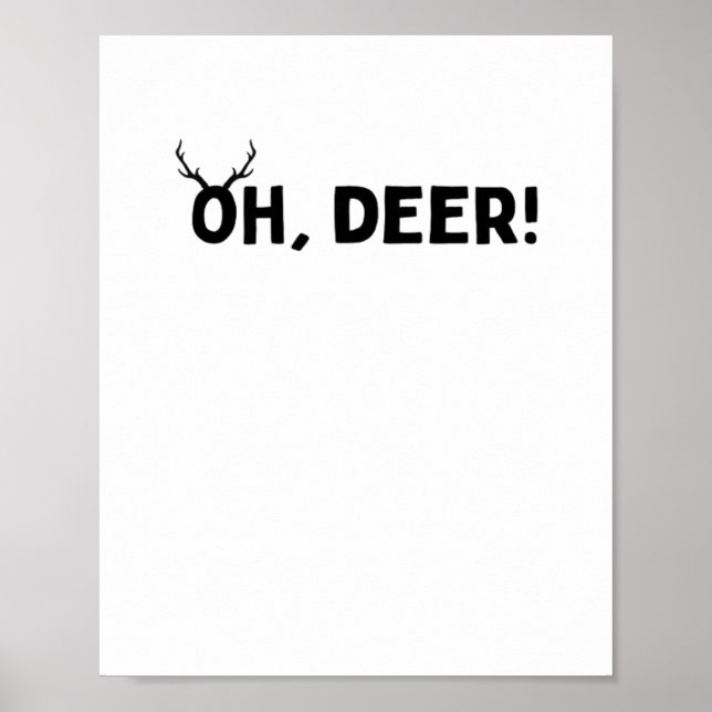Oh Deer Simple Aesthetic  Poster (Front)