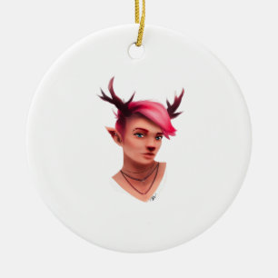 Oh Deer Simple Creative Style Ceramic Ornament