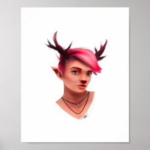 Oh Deer Simple Creative Style Poster