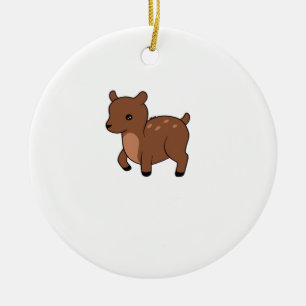 Oh Deer Soft Minimal Design Ceramic Ornament
