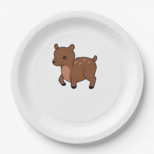 Oh Deer Soft Minimal Design  Paper Plate