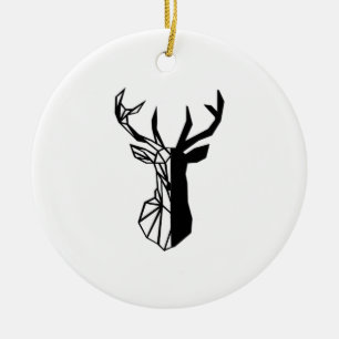 Oh Deer Soft Minimal Vibe Ceramic Ornament