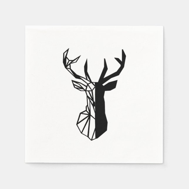 Oh Deer Soft Minimal Vibe  Napkin (Front)