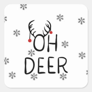 Oh, Deer! Square Sticker