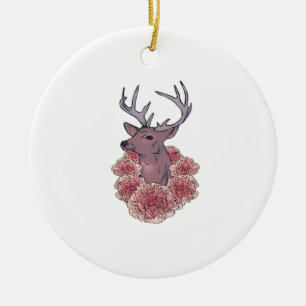 Oh Deer Trendy Minimal Aesthetic Ceramic Ornament