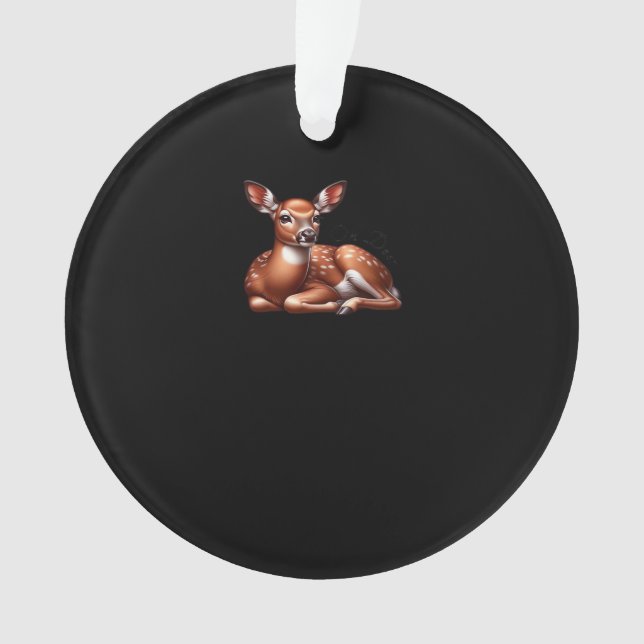 Oh Deer Trendy Modern Aesthetic Ornament (Front)