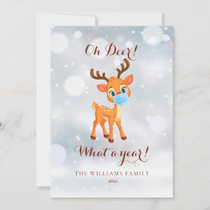 Oh Deer What A Year 2021 Christmas  Holiday Card