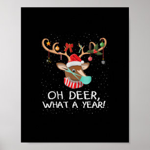 Oh Deer What a Year Christmas Family Style  Poster