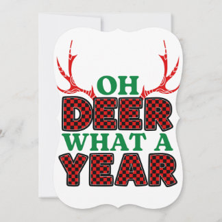 Oh Deer What A Year Funny Christmas