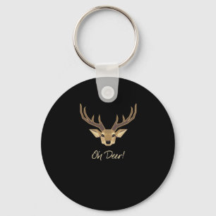 Oh Deer Whimsical Artistic Expression Key Ring