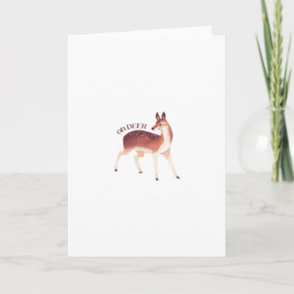 Oh Deer Whimsical Creative DesFolded Greeting Card