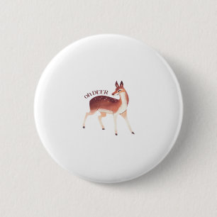Oh Deer Whimsical Creative Design 6 Cm Round Badge