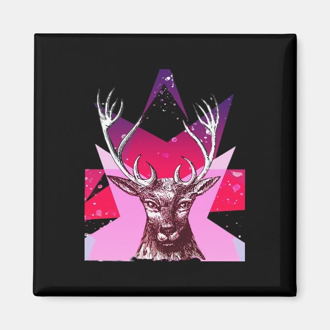 Oh Deer Whimsical Creative Design  Magnet (Front)