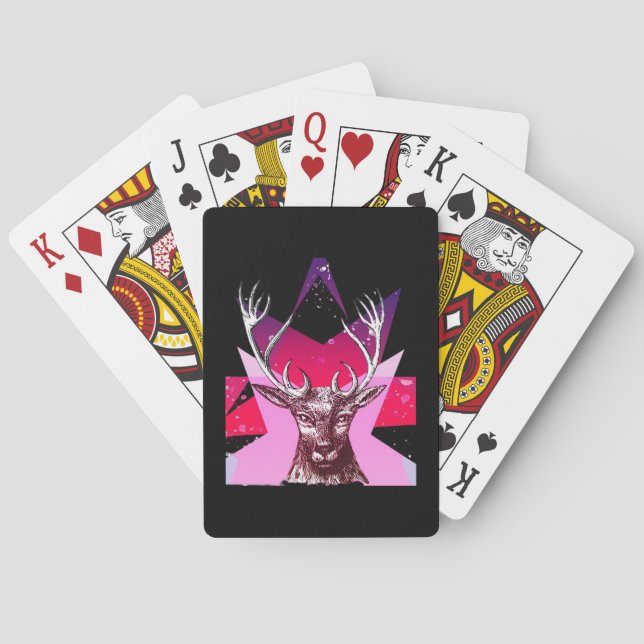 Oh Deer Whimsical Creative Design  Playing Cards (Back)