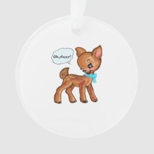 Oh Deer Whimsical Forest Vibe Ornament