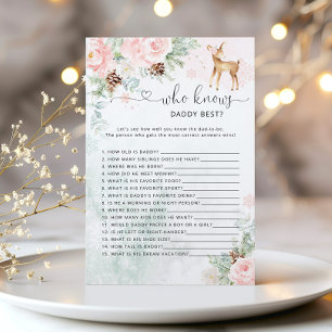 Oh Deer Who knows daddy best baby shower game