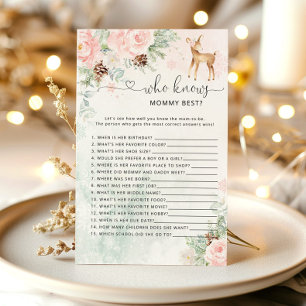 Oh Deer Who knows mummy best baby shower game