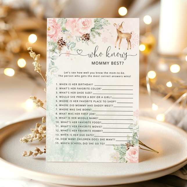 Oh Deer Who knows mummy best baby shower game (Creator Uploaded)