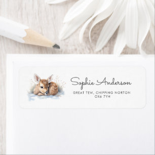 Oh Deer Winter Baby Shower Address  Return Address Label