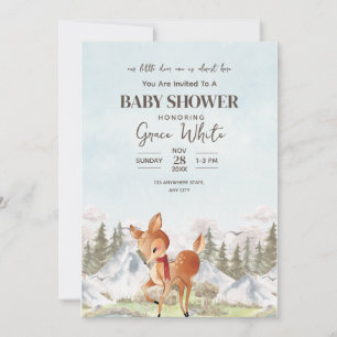  Oh Deer winter Baby Shower Woodland Baby Shower  Invitation