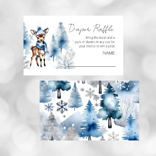 Oh deer winter buck baby shower diaper raffle enclosure card