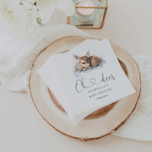 Oh Deer Winter Woodland Baby Shower Napkin