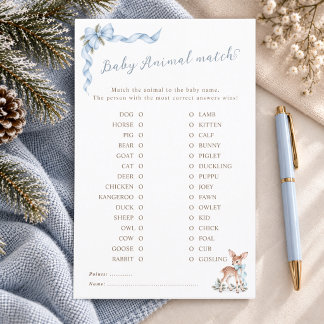 Oh Deer Woodland Baby Boy Shower Baby Animal Match