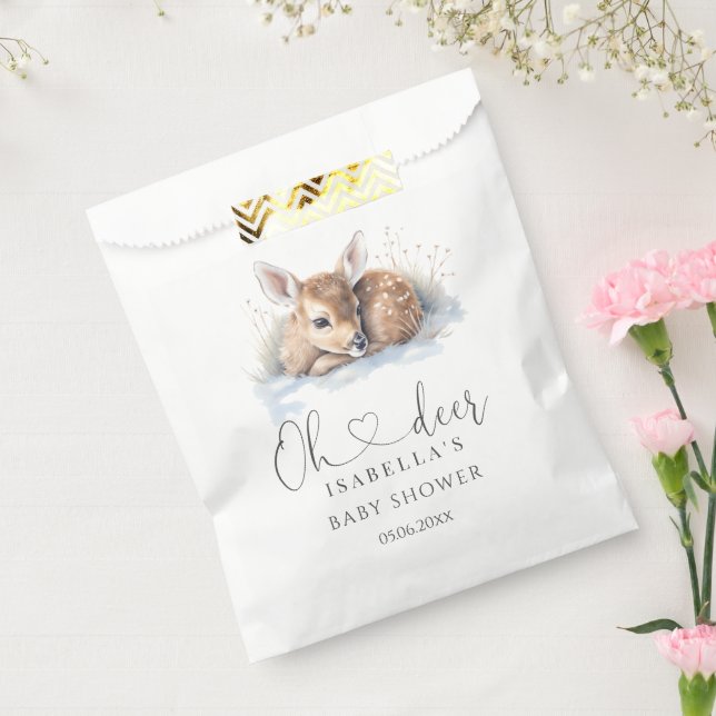 Oh Deer Woodland Winter Baby Shower Favour Bag (Sealed)