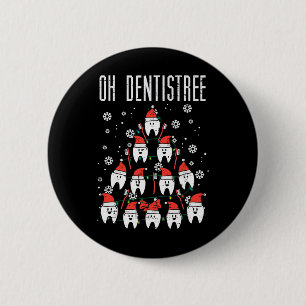 Oh Dentistree Christmas Tree Teeth Dentistry Denta 6 Cm Round Badge