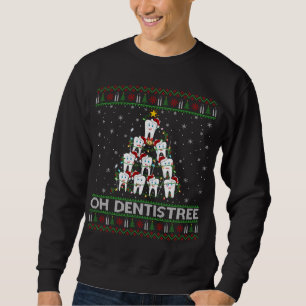 Oh Dentistree Ugly Xmas Lights Teeth Dentist Chris Sweatshirt