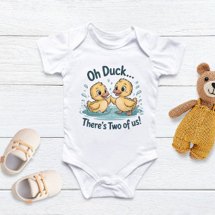 Oh Duck Twin for Babies, Cute Animal One Piece Baby Bodysuit