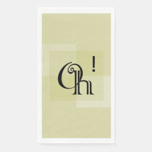 Oh! Elegant Expressive Typography  Napkin