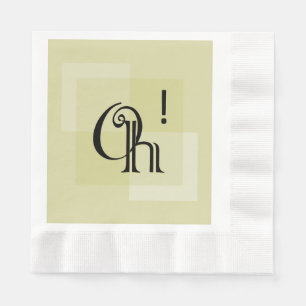 Oh! Elegant Expressive Typography  Napkin