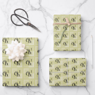 Oh! Elegant Expressive Typography Wrapping Paper Sheet
