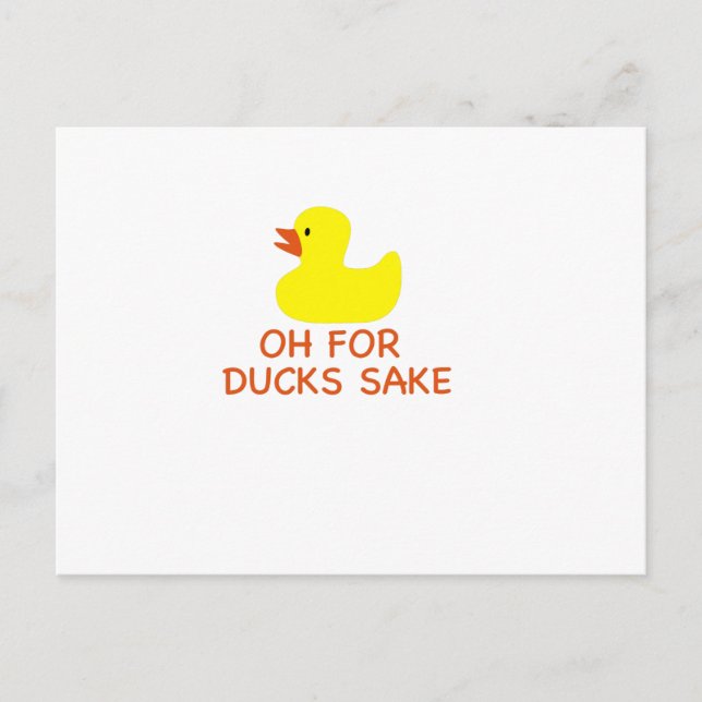Oh for ducks sake postcard (Front)