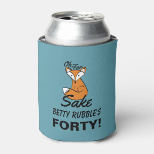 Oh, For Fox Sake 40th Birthday Personalised Can Cooler