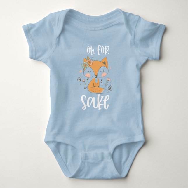 Oh For FOX Sake Baby Bodysuit (Front)