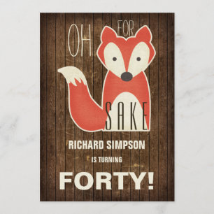 Oh, For Fox Sake Birthday Party Invitation