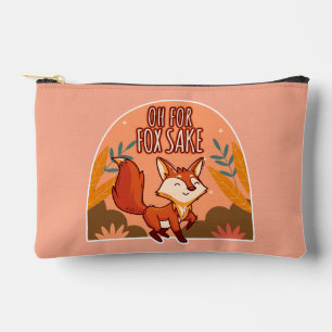 Oh For Fox Sake Cute and Funny Fox Accessory Pouch