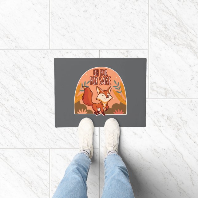 Oh For Fox Sake Cute and Funny Fox Doormat (Indoor)