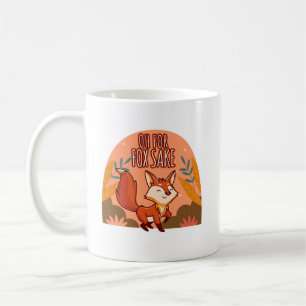 Oh For Fox Sake Cute and Funny Fox Round Pillow Coffee Mug