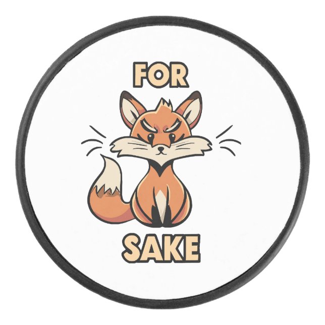 oh for fox sake hockey puck (Front)