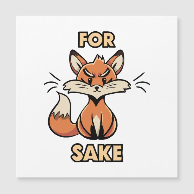 oh for fox sake magnetic invitation (Front)