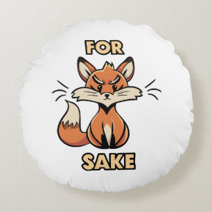 oh for fox sake round cushion
