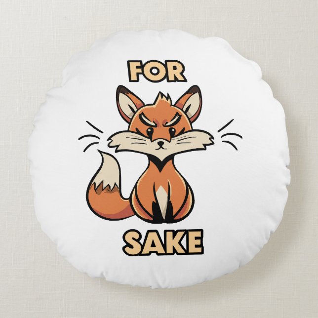 oh for fox sake round cushion (Front)