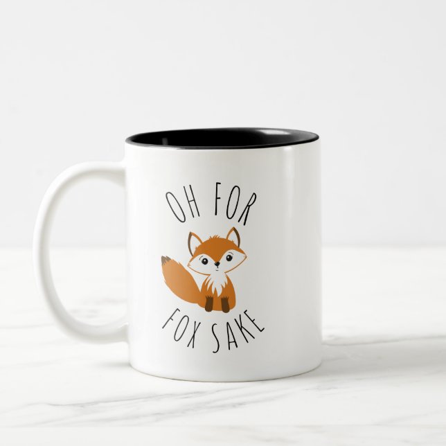 Oh for Fox Sake Two-Tone Coffee Mug (Left)